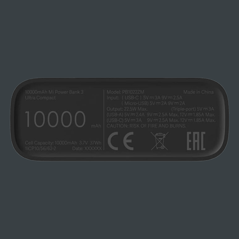 Фото 3 Xiaomi Mi 3 Ultra Compact 22.5W 10000mAh Black (BHR4412GL)