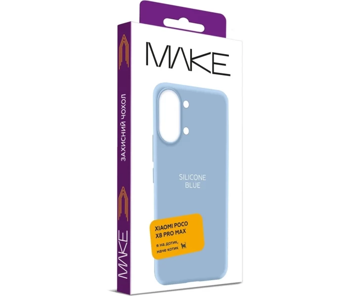 Фото - чехол для смартфона Чехол MAKE Silicone Blue (MCL-XPX8PMBL) для Xiaomi Poco X8 Pro Max