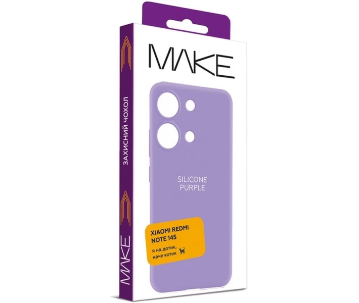 Фото - чехол для смартфона Чехол MAKE Silicone Purple (MCL-XRN14SPL) для Xiaomi Redmi Note 14S