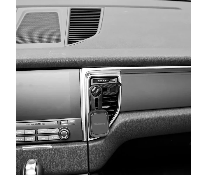 Фото - автомобильный держатель Автодержатель.СolorWay AirVent-3(360°) (CW-CHM07-GR)серый