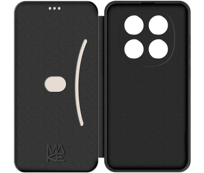 Фото - чехол для смартфона Чехол-книжка MAKE Flip Black (MCP-XRN14PP) для Xiaomi Redmi Note 14 Pro+