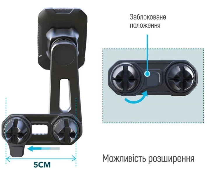 Фото - автомобильный держатель Автодержатель.СolorWay AirVent-3(360°) (CW-CHM07-GR)серый