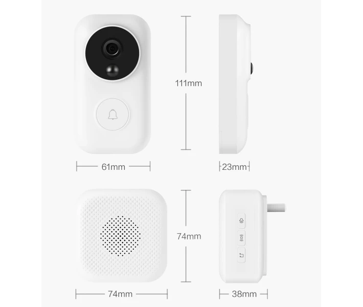 Фото - умный дверной замок Умный дверной звонок Xiaomi Zero Intelli. Video Doorbell (China)