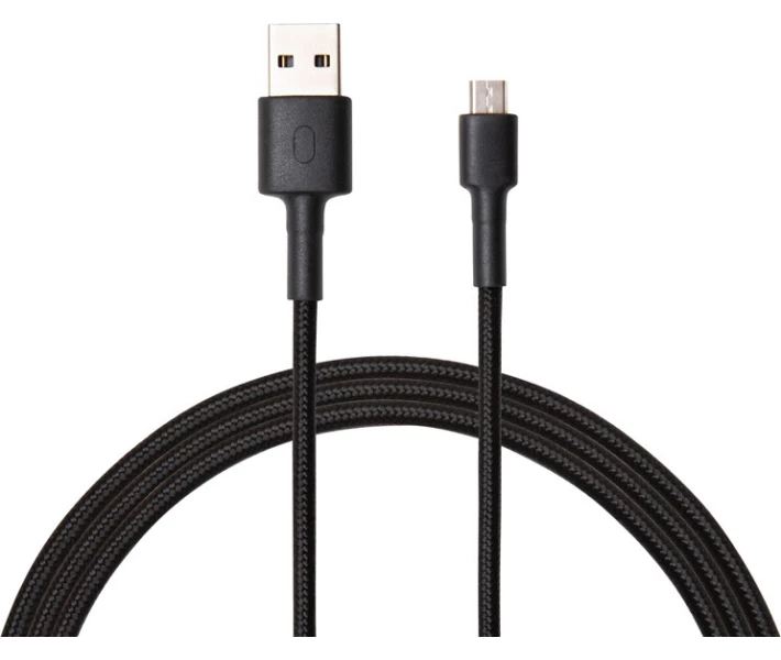 Фото - адаптер и кабель Xiaomi Mi Micro Braided Cable Black