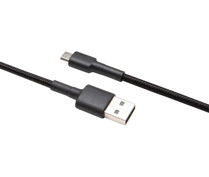Фото - адаптер и кабель Xiaomi Mi Micro Braided Cable Black