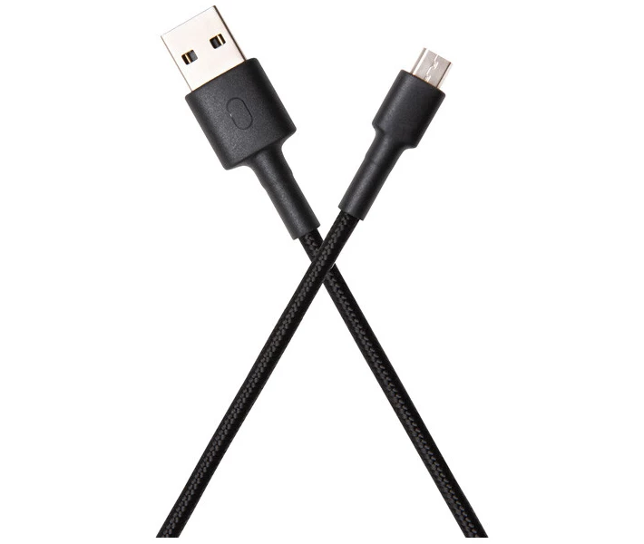 Фото - адаптер и кабель Xiaomi Mi Micro Braided Cable Black