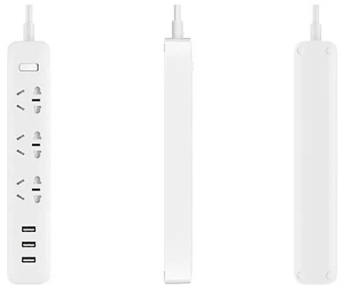 Фото - сетевой фильтр Сетевой фильтр Mi Power Strip (3 розетки + 3 USB-port) White