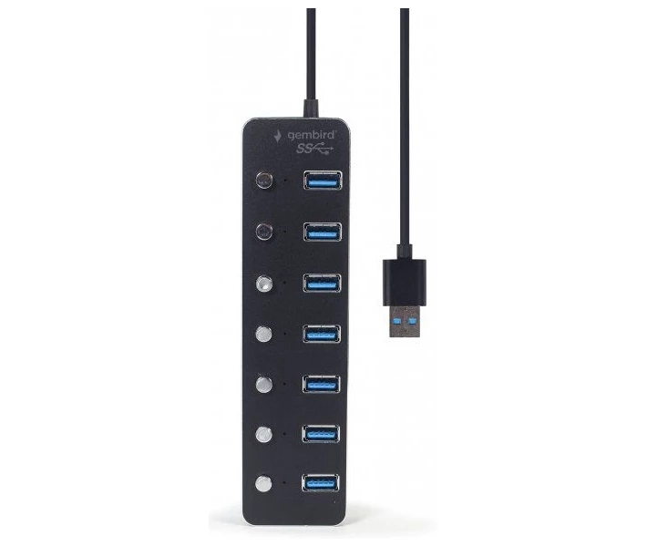 Фото - кардридер Концентратор USB3.2 Gen1 Gembird UHB-U3P7P-01