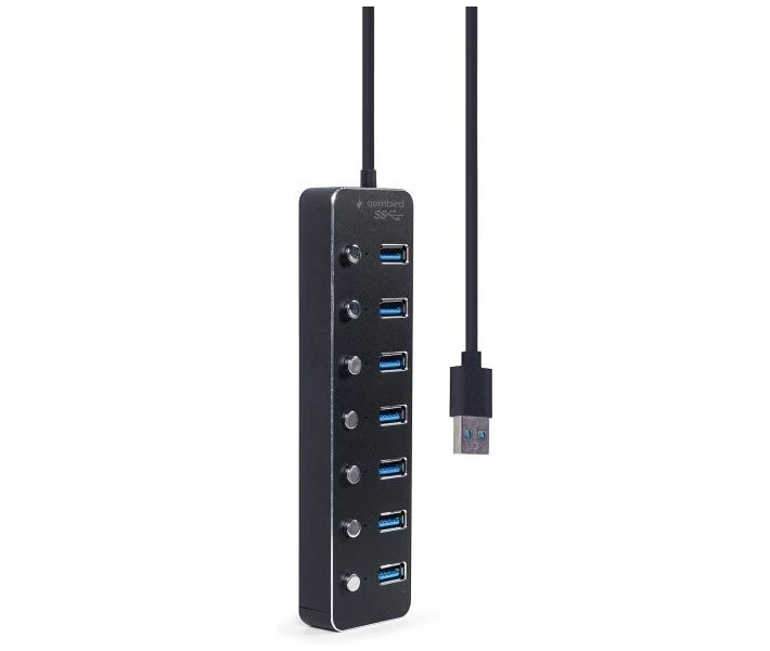 Фото - кардридер Концентратор USB3.2 Gen1 Gembird UHB-U3P7P-01