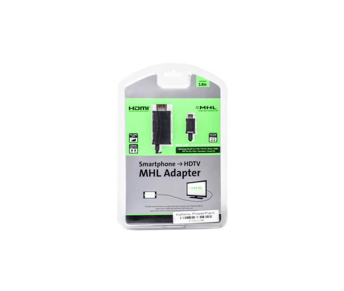 Фото - адаптер и кабель Кабель PowerPlant micro USB- HDMI 1.8m (MHL) KD00AS1239