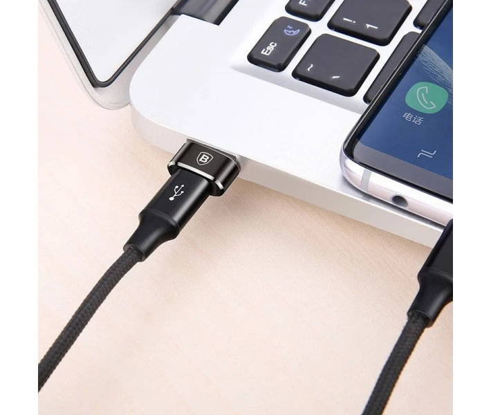 Фото - адаптер и кабель Адаптер Baseus Mini Type-C female to USB (CAAOTG-01) черн.