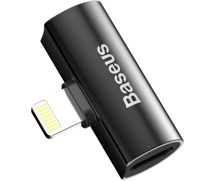 Фото - адаптер и кабель Адаптер Baseus iP Male to Dual iP Adapter L46 (CAL46-01) черн.