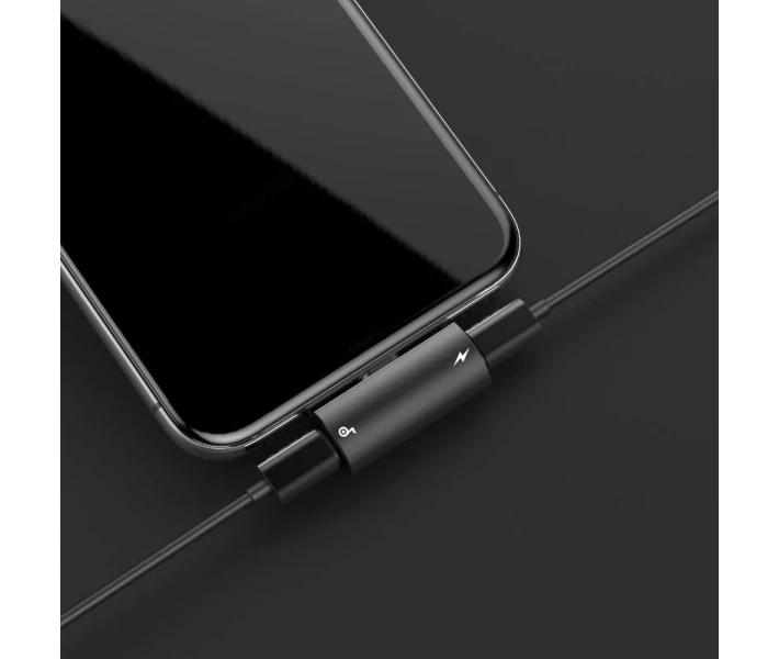 Фото - адаптер и кабель Адаптер Baseus iP Male to Dual iP Adapter L46 (CAL46-01) черн.