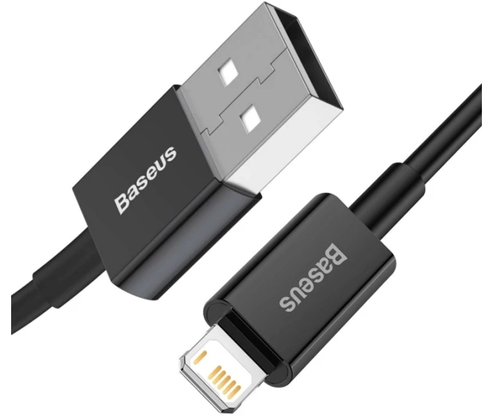 Фото - адаптер и кабель Кабель Baseus USB to LightningP 2.4A 1m (CALYS-A01) черный