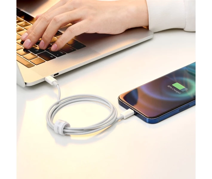 Фото - адаптер и кабель Кабель Baseus USB to LightningP 2.4A 1m (CALYS-A02) белый