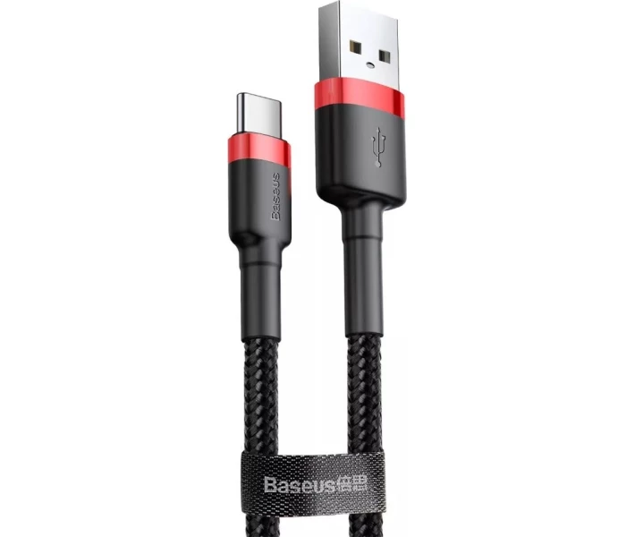 Фото - адаптер и кабель Кабель Baseus USB to Type-C 2A 3m (CATKLF-U91) крас/черн