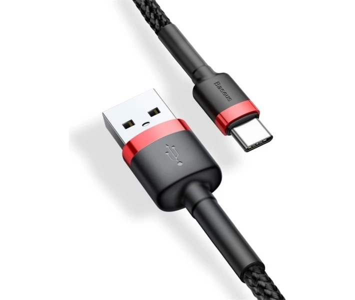 Фото - адаптер и кабель Кабель Baseus USB to Type-C 2A 3m (CATKLF-U91) крас/черн