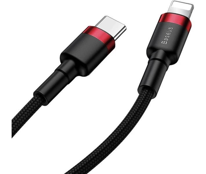 Фото - адаптер и кабель Кабель Baseus Type-C/Lightning PD 20W 1m(CATLKLF-91)крас/чер