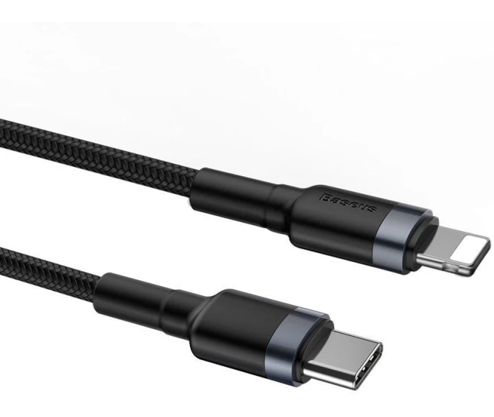 Фото - адаптер и кабель Кабель Baseus Type-C/Lightning PD 20W 1m(CATLKLF-G1)серо/чер