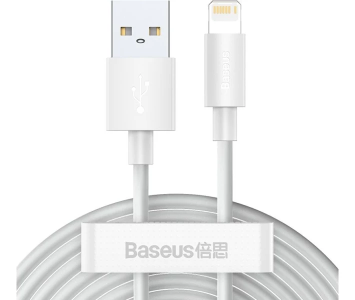 Фото - адаптер и кабель Кабель Baseus USB to Lightning 2.4A 1.5m (TZCALZJ-02) белый