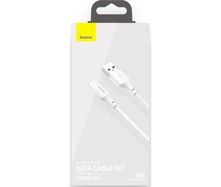 Фото - адаптер и кабель Кабель Baseus USB to Type-C 5A 1.5m (TZCATZJ-02) белый
