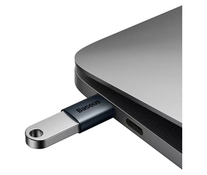 Фото - адаптер и кабель Адаптер Baseus Mini OTG Type-C to USB-A 3.1 (ZJJQ000003)син