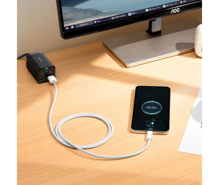 Фото - адаптер и кабель Кабель Baseus USB to Type-C 100W (20V/5A)1m (CALD000602)бел
