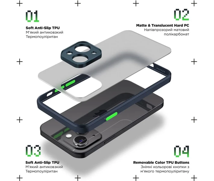 Фото - чехол для смартфона Чехол ArmorStandart Xiaomi Redmi 13C Frosted Matte Navy Blue