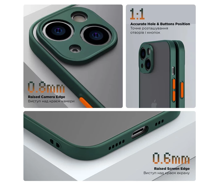 Фото - чехол для смартфона Чехол ArmorStandart Frosted Matte Dark Green (ARM68552) для Xiaomi Redmi 12 4G