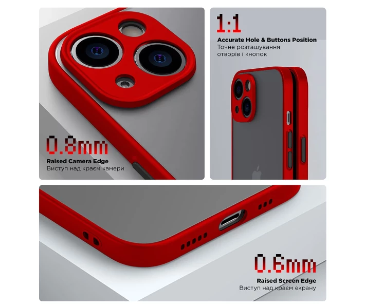 Фото - чехол для смартфона Чехол ArmorStandart Frosted Matte Red (ARM68553) для Xiaomi Redmi 12 4G