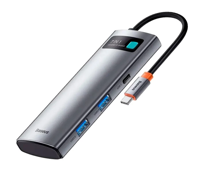 Фото - кардридер Хаб-адаптер Baseus 7in1 Type-C/HDMI+USB*3+USB-C+PD (WKWG020113)