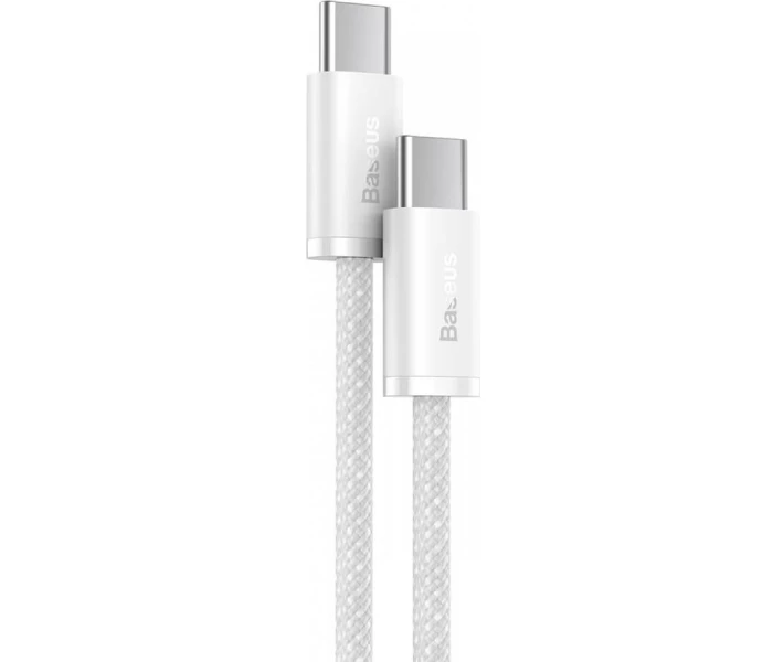 Фото - адаптер и кабель Кабель Baseus Type-C to Type-C 100W 1m (CALD000202) белый
