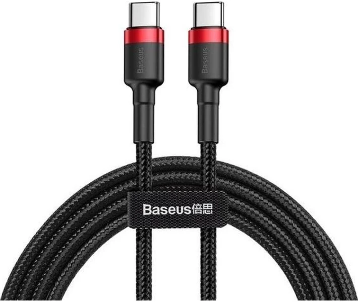 Фото - адаптер и кабель Кабель Baseus Type-C/Type-C 60W 1m (CATKLF-G91)красн/черн