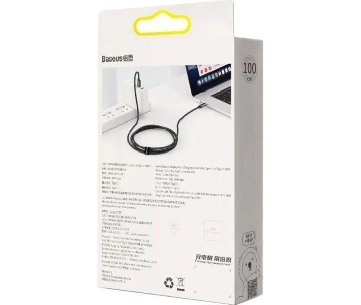 Фото - адаптер и кабель Кабель Baseus Type-C to Type-C 100W 1m (CATSK-B01)черн
