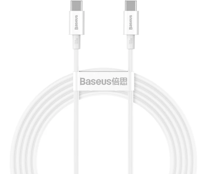 Фото - адаптер и кабель Кабель Baseus Type-C/Type-C 100W 1m (CATYS-B02)белый