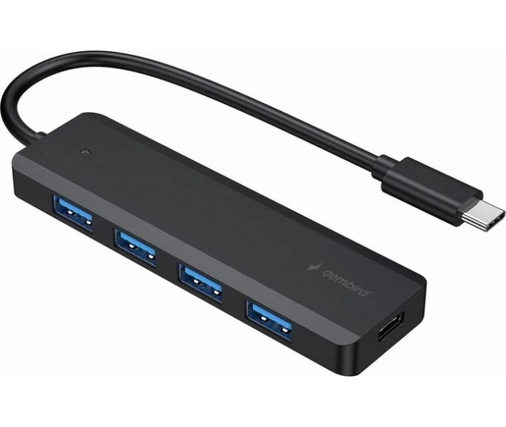 Фото - кардридер Хаб Gembird UHB-CM-U3P4P-01, 4 порта USB 3.1, USB-C, USB-C PD