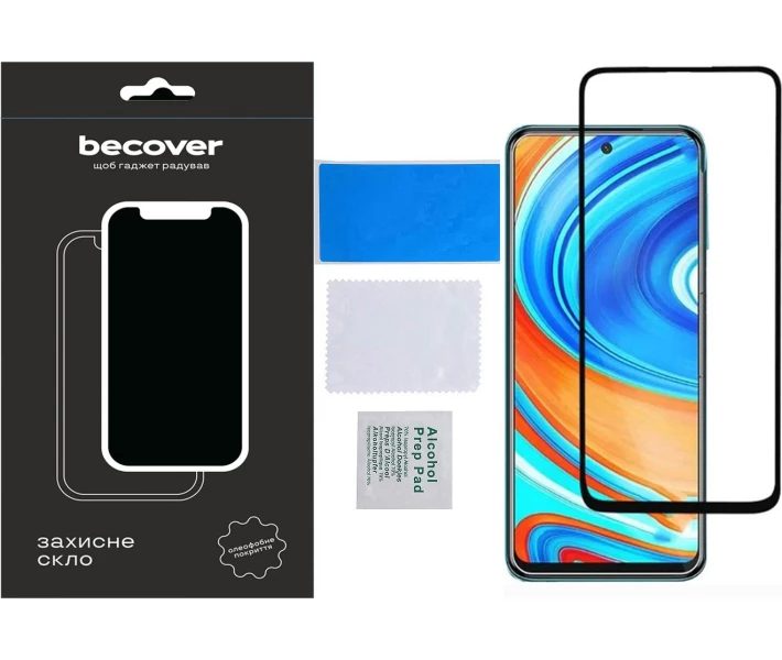 Фото - защитное стекло для смартфона Защитное стекло BeCover черное (710654) для Poco M6 Pro 5G