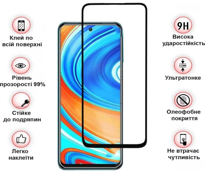 Фото - защитное стекло для смартфона Защитное стекло BeCover черное (710654) для Poco M6 Pro 5G