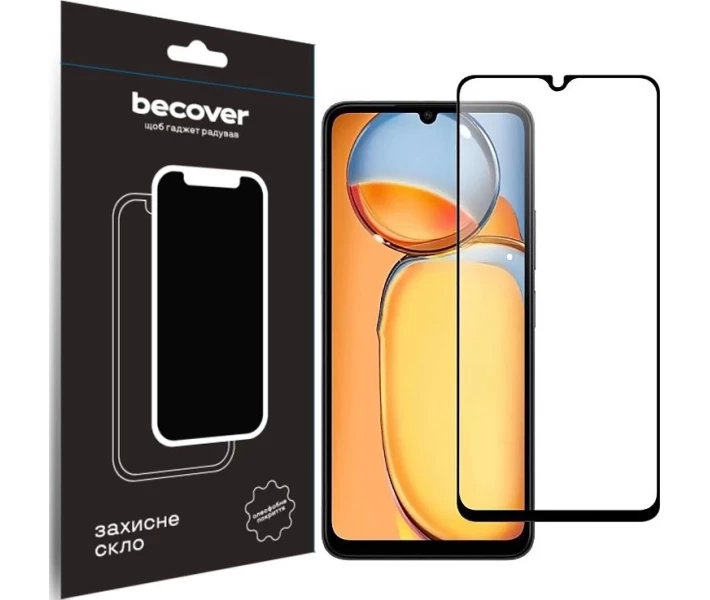 Фото - защитное стекло для смартфона Защитное стекло BeCover черное(710491)для Xiaomi Redmi 13C/Poco C65