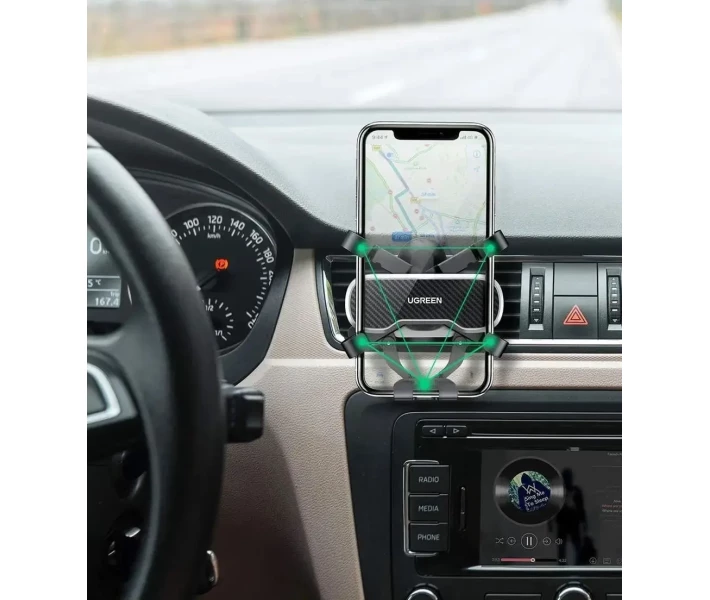 Фото - автомобильный держатель Автодержатель UGREEN LP228 Gravity Phone Holder for Car with Hook (80871)черный