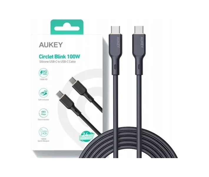 Фото - адаптер и кабель Кабель Aukey Type-C/Type-C 100W 1.8m (CB-SCC102) черный
