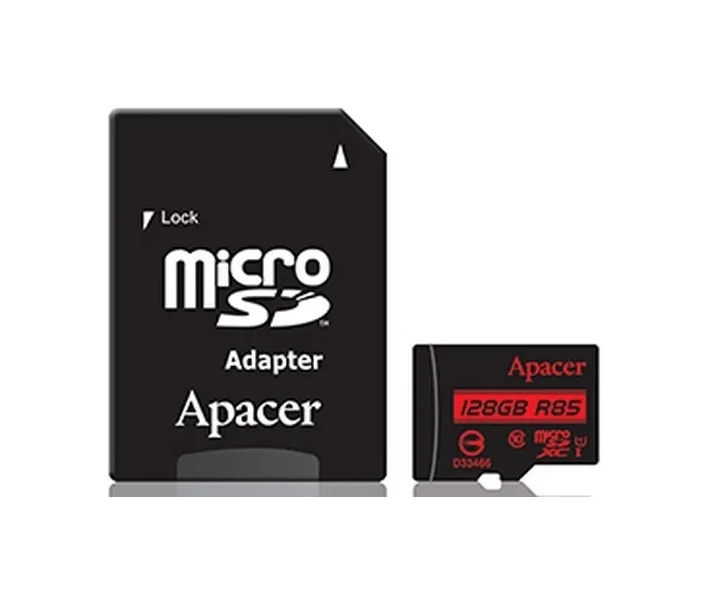 Фото - карту памяти Карта памяти Apacer microSDXC UHS-I 85R 128GB сlass10 + SD adapter (AP128GMCSX10U5-R)