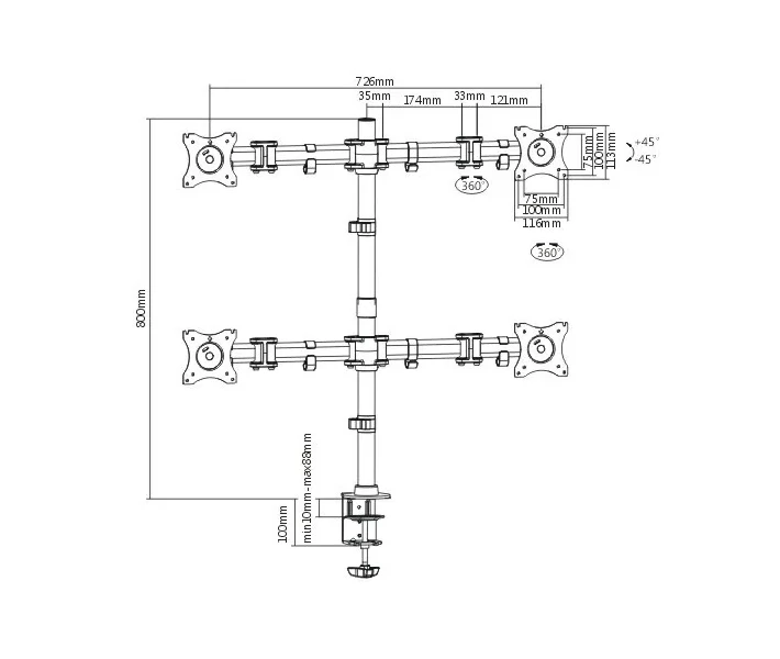 Фото - кронштейн для телевизора Крепление ITech MBS-22F