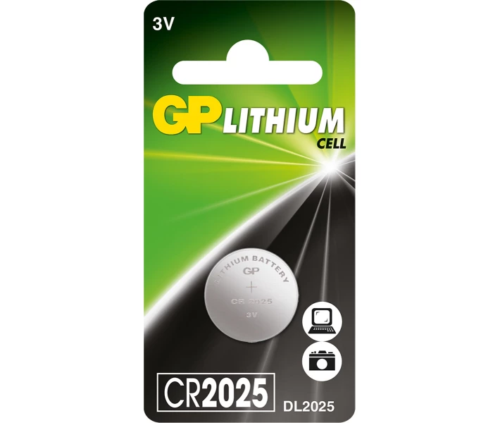 Фото - батарейку и аккумулятор Батарейка GP Lithium Button Cell CR2025 1шт.