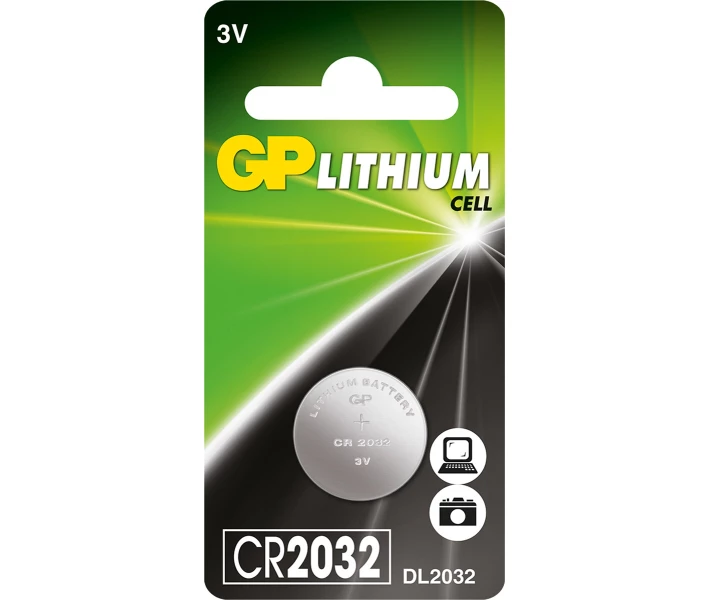 Фото - батарейку и аккумулятор Батарейка GP Lithium Button Cell CR2032 1шт.