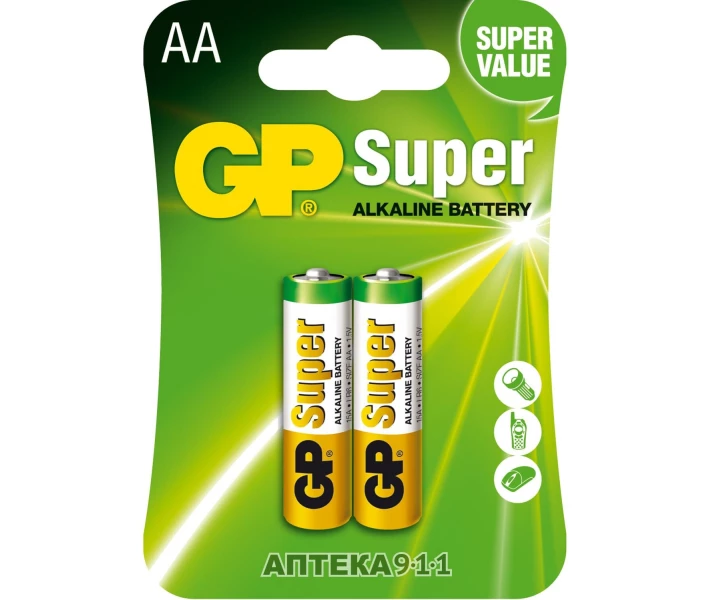 Фото - батарейку и аккумулятор GP AA Super (2шт/бл)