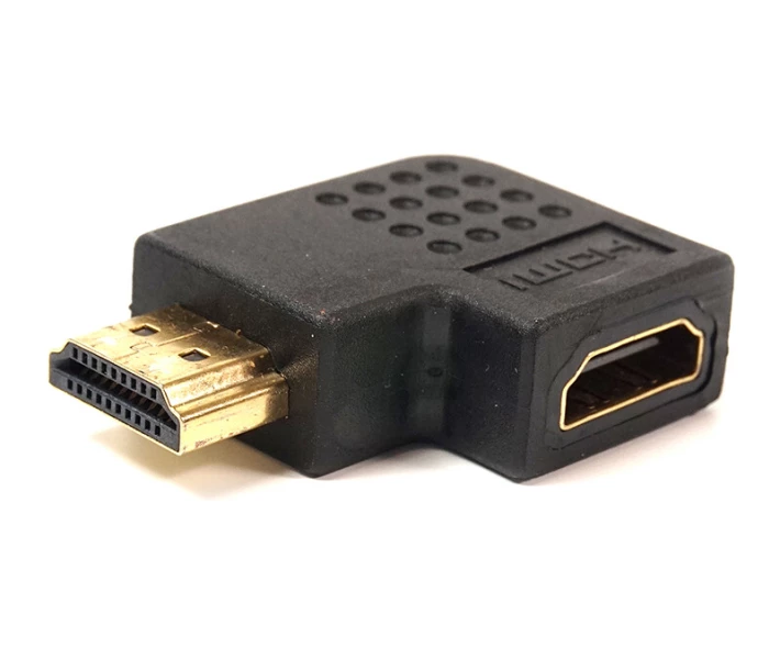 Фото - адаптер и кабель  -переходник PowerPlant HDMI AF - HDMI AM, правый угол