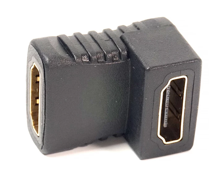 Фото - адаптер и кабель  -переходник PowerPlant HDMI AF - HDMI AF, угловой