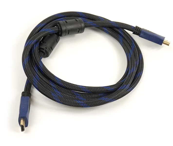 Фото - адаптер и кабель Кабель PowerPlant HDMI - HDMI, 2м, позолоченные коннекторы, 1.4V, Nylon, Double ferrites