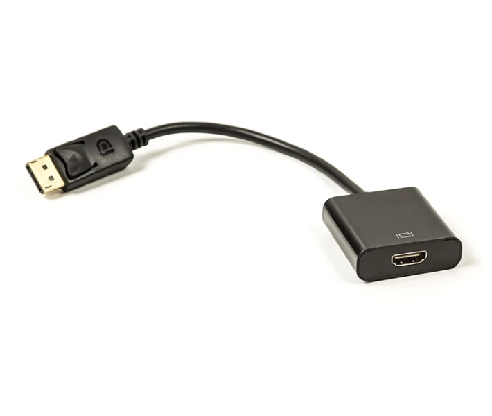 Фото - адаптер и кабель  -переходник PowerPlant HDMI - DisplayPort, 0.15м, черный